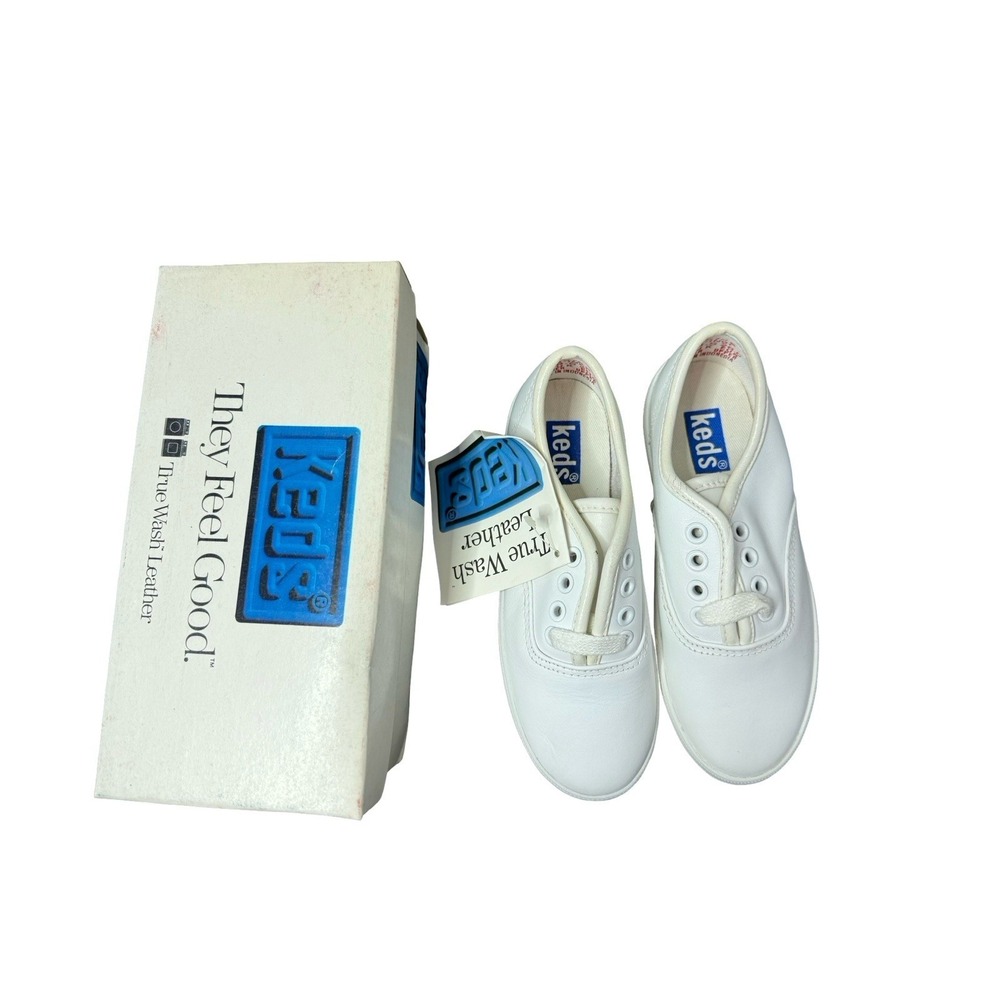 Keds Champion Leather‎ 9 1/2 S girls lace classic New